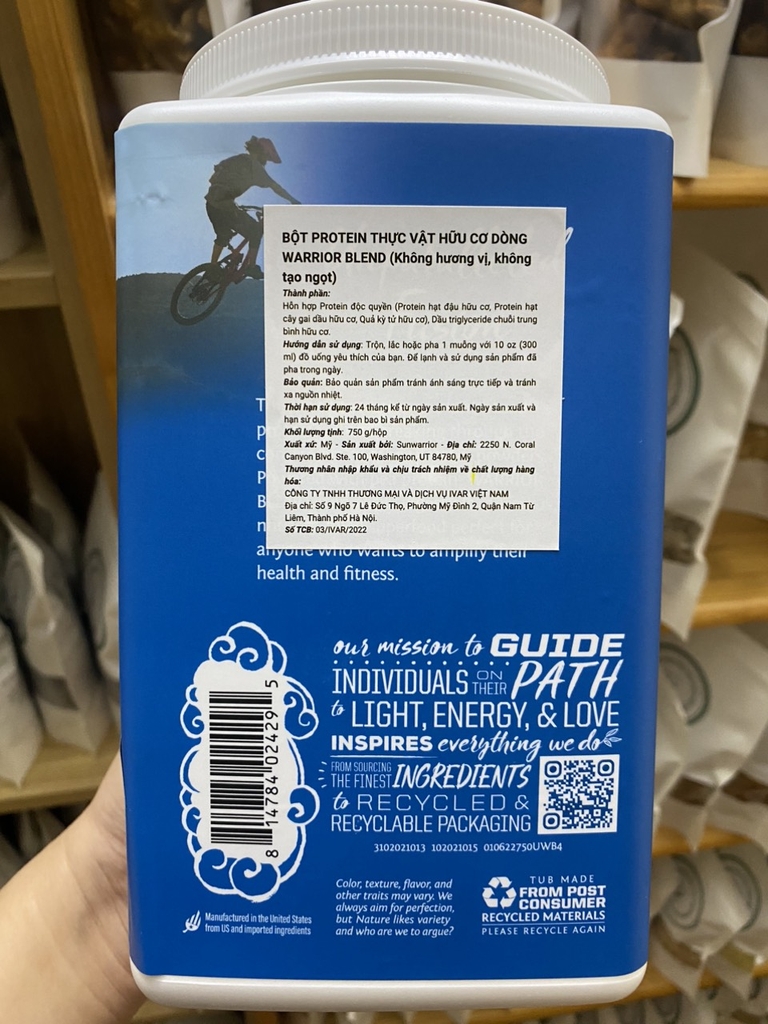 Bột protein thực vật hữu cơ Sunwarrior