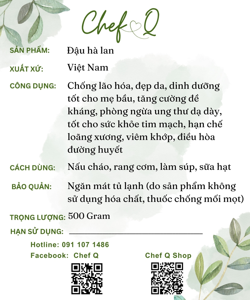 Đậu Hà Lan canh tác sạch, giống thuần chủng