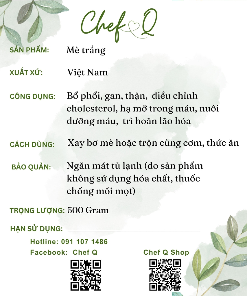 Vừng trắng ( mè trắng) canh tác sạch, chất lượng cao