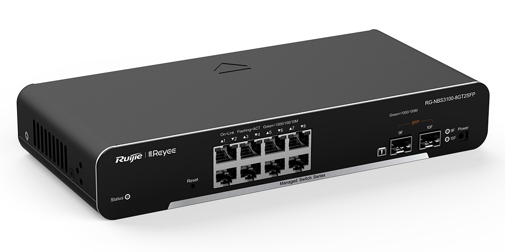 Switch 8 cổng 10/100/1000 BASE-T RUIJIE REEYE RG-NBS3100-8GT2SFP