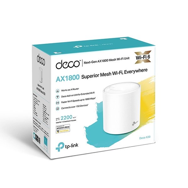 Hệ thống Wi-Fi 6 Mesh cho Gia đình AX1800 TP-LINK Deco X20(1-pack)