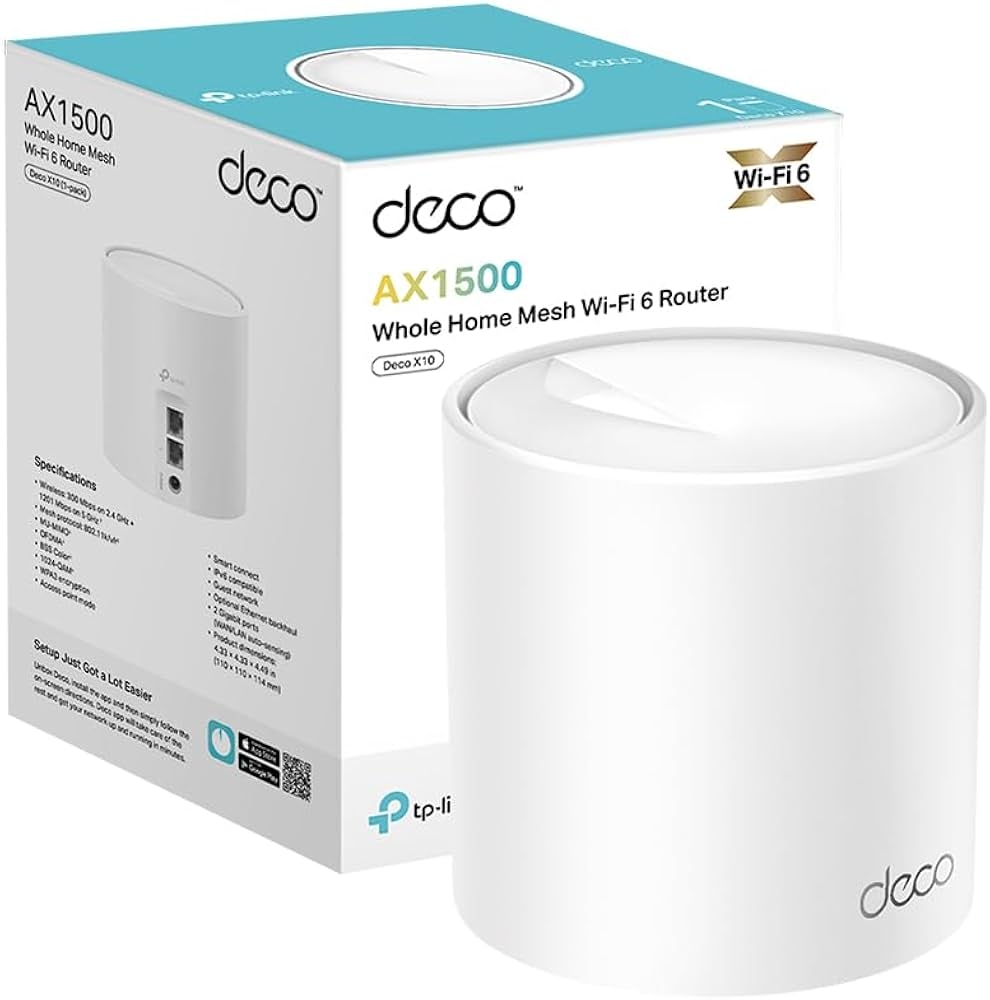 Hệ Thống Mesh WiFi 6 Cho Gia Đình AX1500 TP-LINK Deco X10(1-pack)