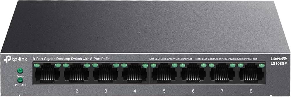 Switch Gigabit 8 Cổng với 8 Cổng PoE+ TPLINK TL-LS108GP