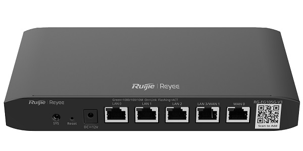 Router cân bằng tải Ruijie RG-EG105G V3 - Cân bằng tải 2 WAN - Chịu tải 100 user