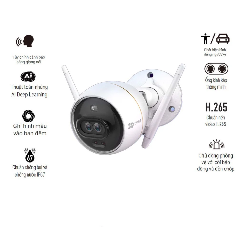 Camera wifi ngoài trời Ezviz C3X 1080P