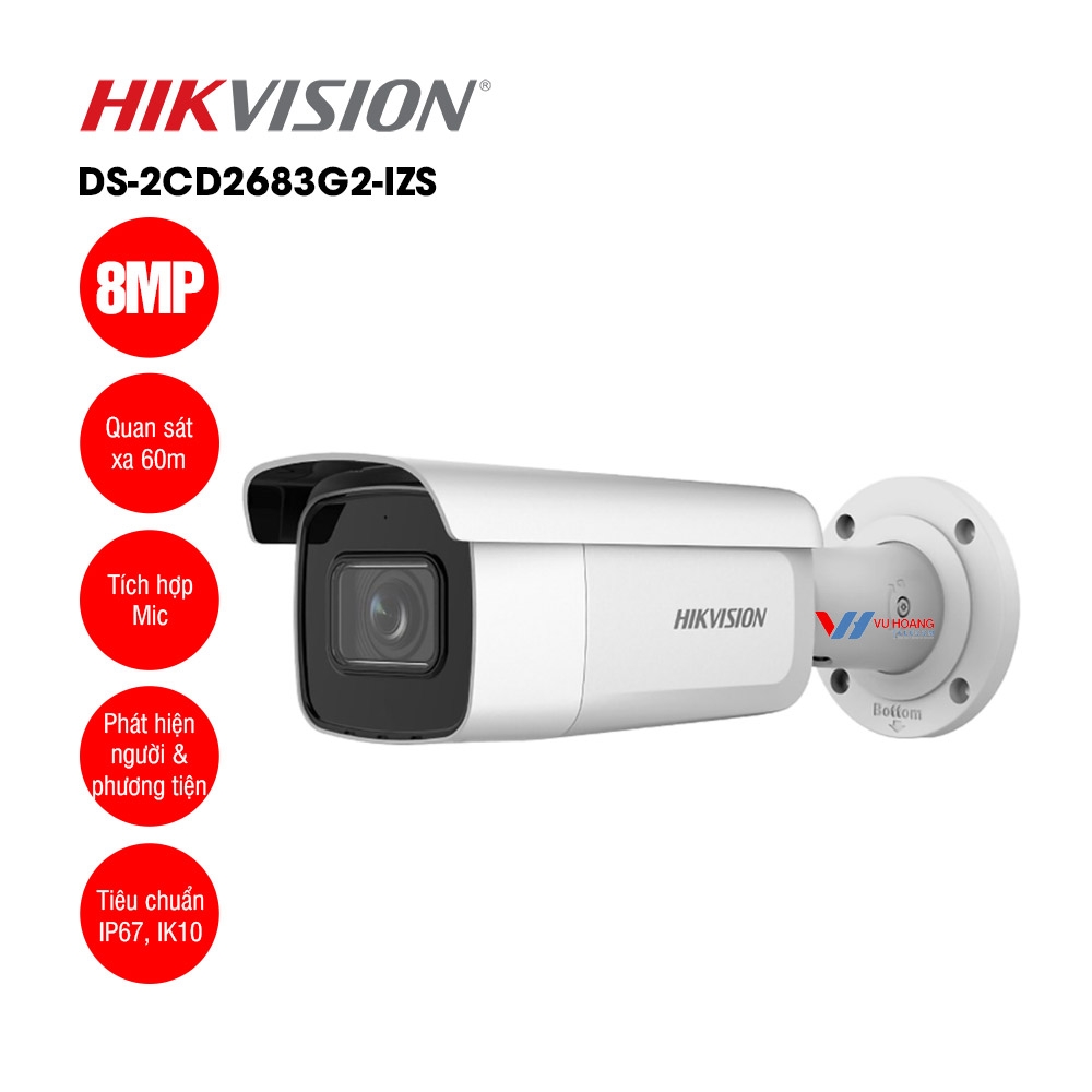 Camera IP Thân Trụ 8MP Hikvision DS-2CD2683G2-IZS
