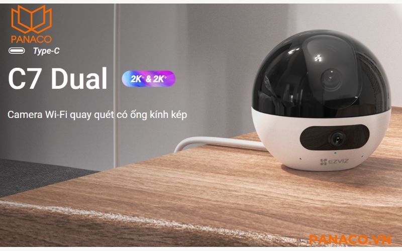 Camera WiFi ống kính kép EZVIZ CS-C7 4MP+4MP