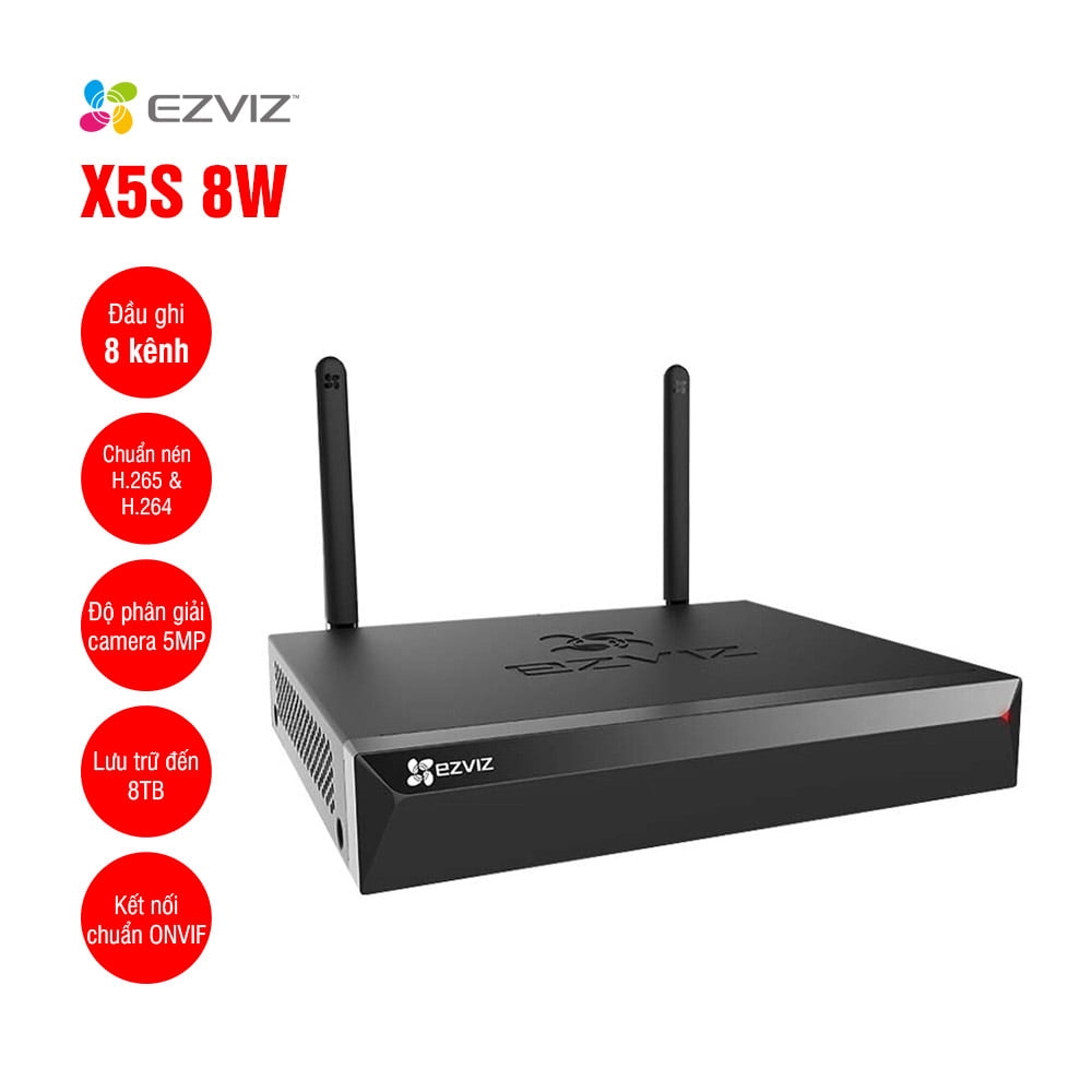 Đầu ghi hình Ezviz 8 kênh X5S 8W không dây Wifi