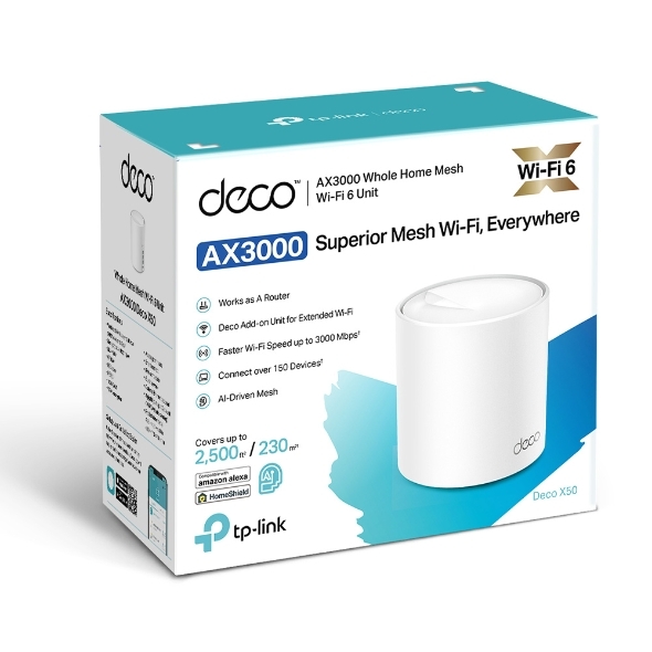 Hệ thống Wi-Fi 6 Mesh Cho Gia Đình AX3000 TP-LINK Deco X50(1-pack)