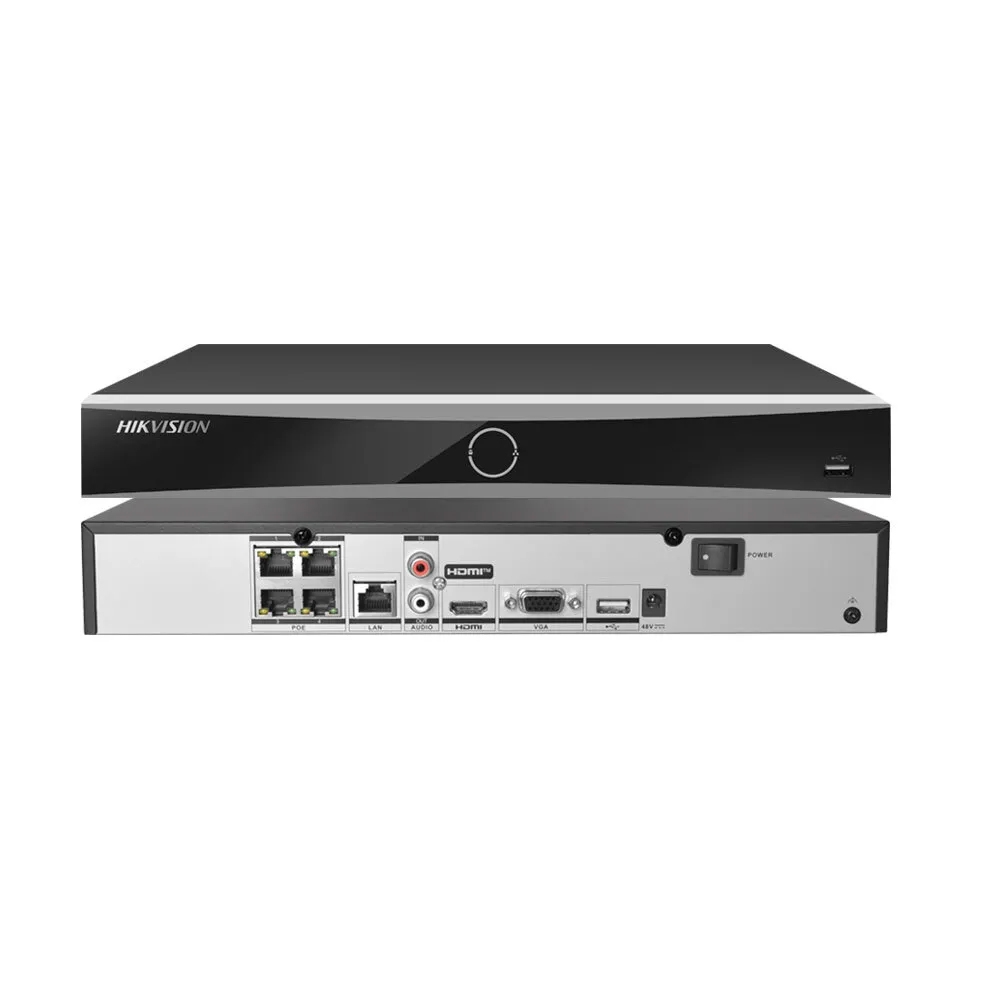 Đầu ghi IP Hikvision 4 kênh DS-7604NXI-K1/4P, 1HDD, Tích hợp sẵn 4P POE