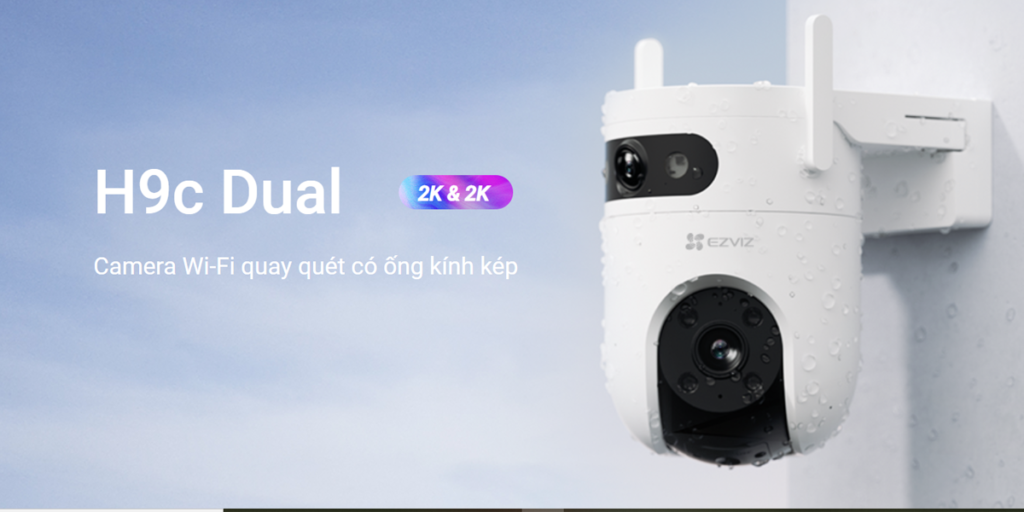 Camera WiFi ống kính kép EZVIZ H9c Dual 2K 3MP