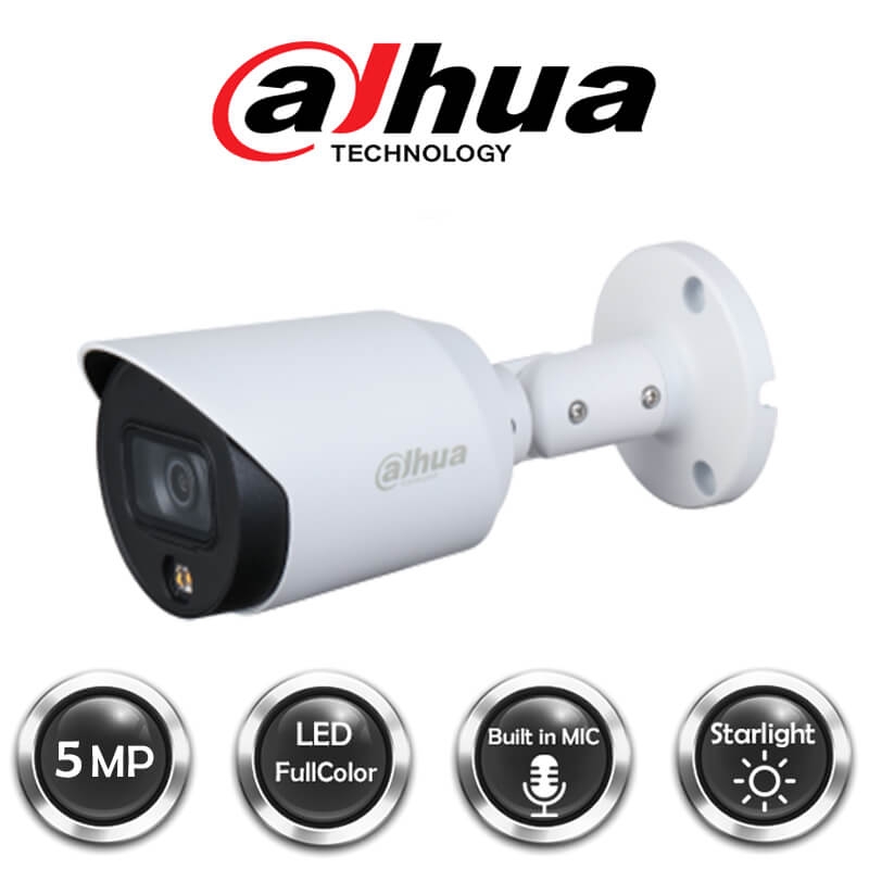 Camera HDCVI 5MP Full-Color DAHUA DH-HAC-HFW1509TP-LED