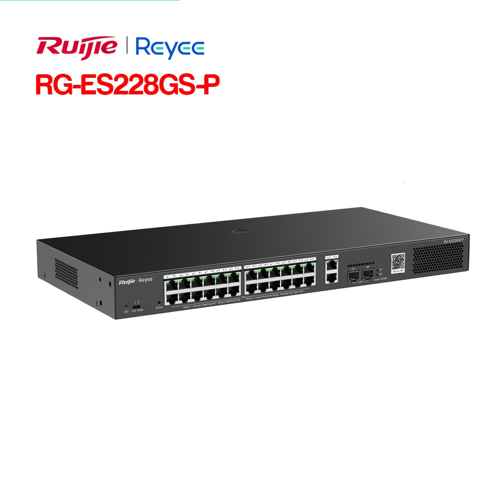 Layer 2 Smart Managed PoE Switch 28 Cổng RUIJIE REEYE RG-ES228GS-P