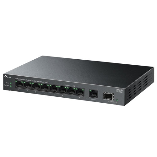 Switch Để Bàn Gigabit 10 Cổng với 8 Cổng PoE+ TPLINK TL-LS1210GP