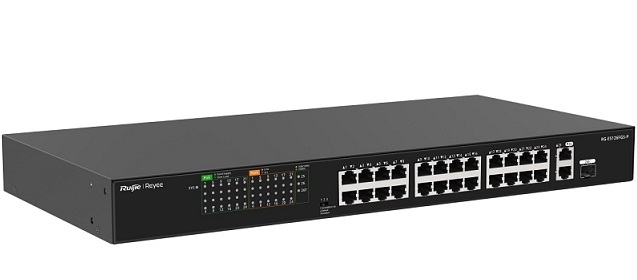 Unmanaged switch 24 cổng PoE RUIJIE REEYE RG-ES126FGS-P