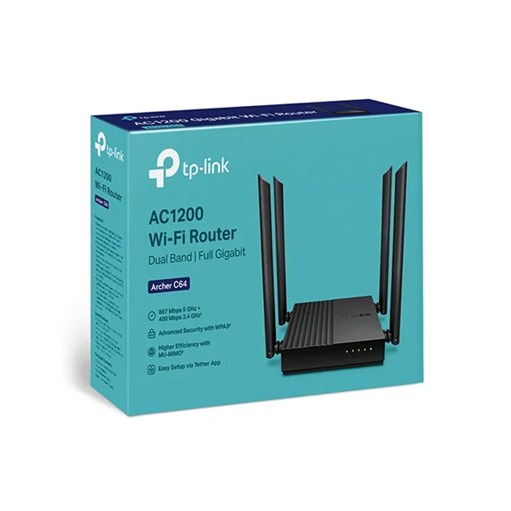 Router WiFi Băng Tần Kép AC1200 TP-LINK Archer C64