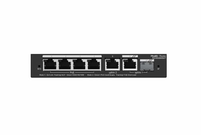 Layer 2 Smart Managed PoE Switch 6 Cổng RUIJIE REEYE RG-ES206GS-P
