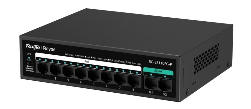 Unmanaged switch 8 cổng RUIJIE REEYE RG-ES110FG-P