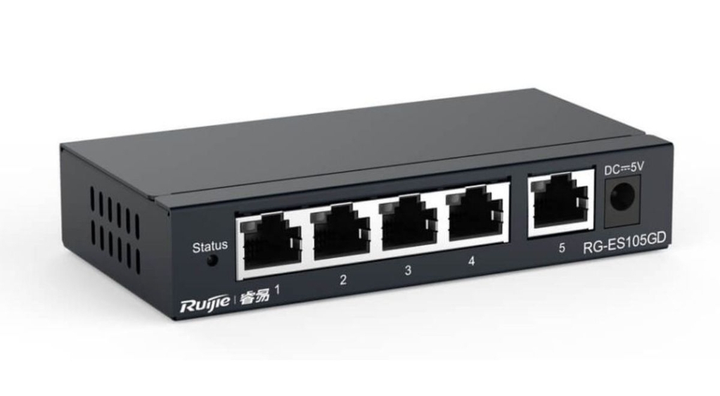 Thiết bị chuyển mạch Switch Ruijie 5 cổng RG-ES105GD, 10/100/1000 BASE-T