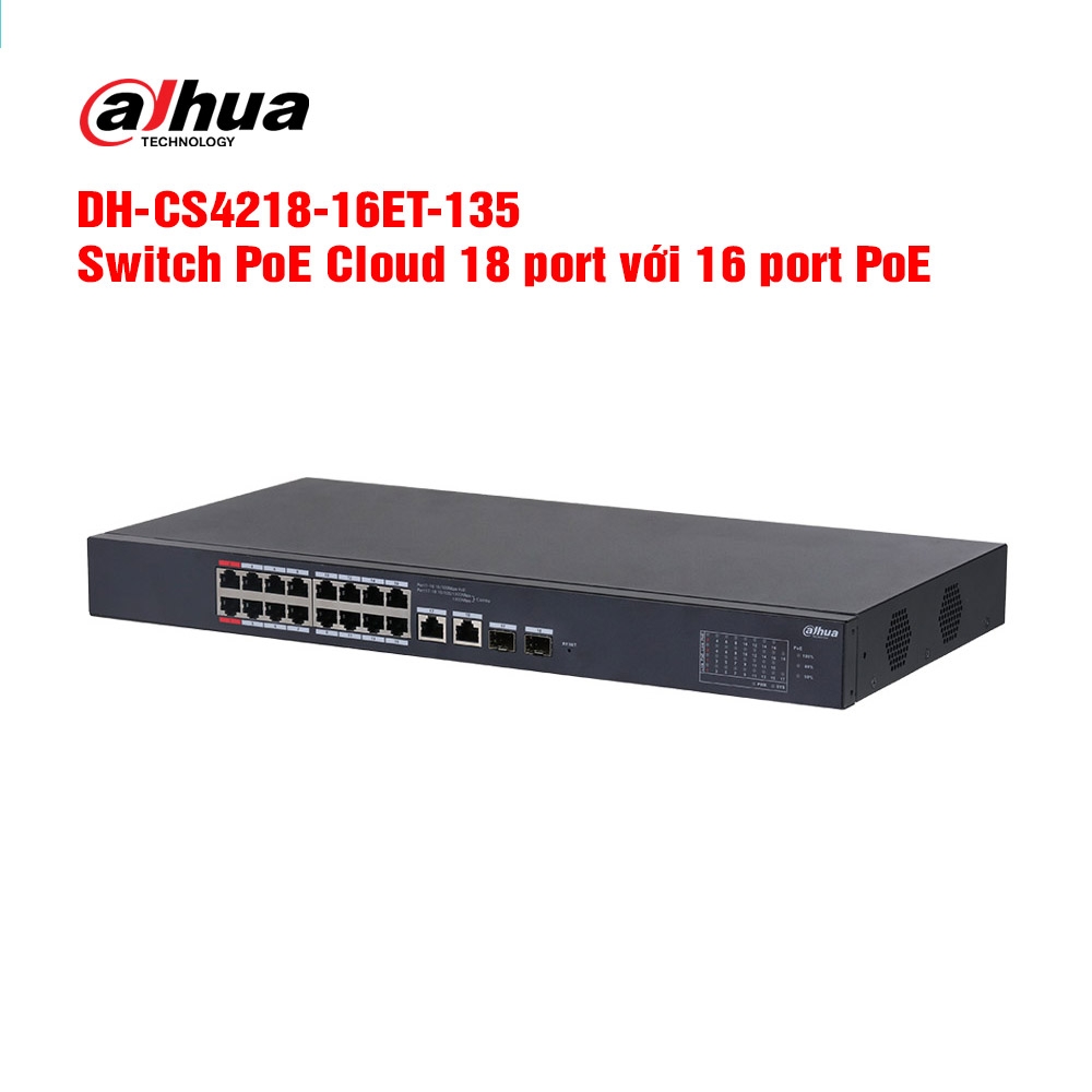 Switch PoE Cloud 18 cổng DAHUA DH-CS4218-16ET-135