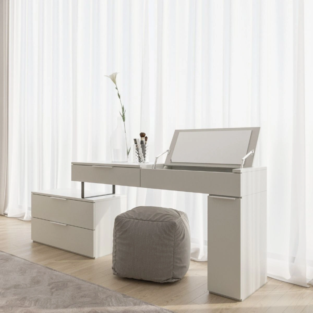 Rosie Nightstand 3| Tab đầu giường trắng hiện đại phong cách Hàn Quốc