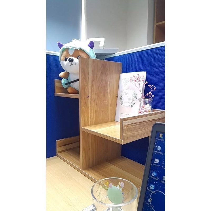 Kệ Xương Rồng, Kệ Sách Gỗ Để Bàn Hình Cây Trang Trí Bàn Làm Việc, Kệ Để Sách, Để Đồ Đa Năng