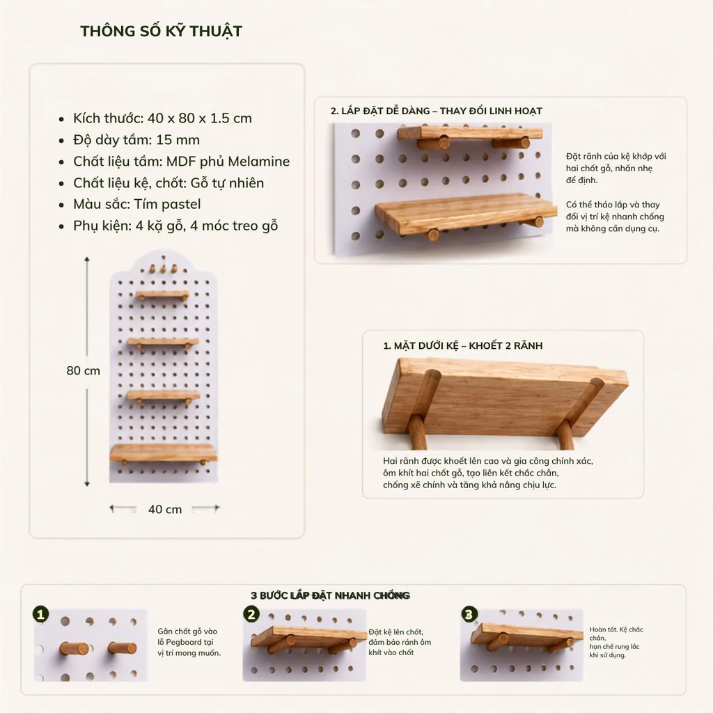 Bảng Pegboard treo tường|Tối ưu không gian, nâng tầm hiện đại