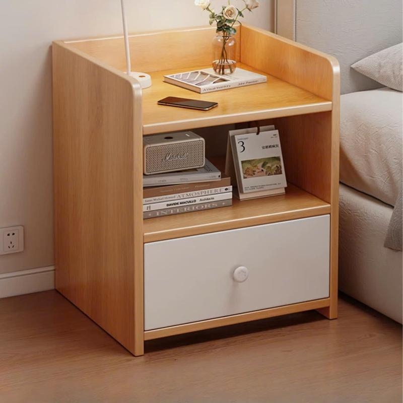 Tủ Đầu Giường Gỗ MDF Nhập Khẩu Loại Tốt Có Ngăn Kéo Khóa An Toàn