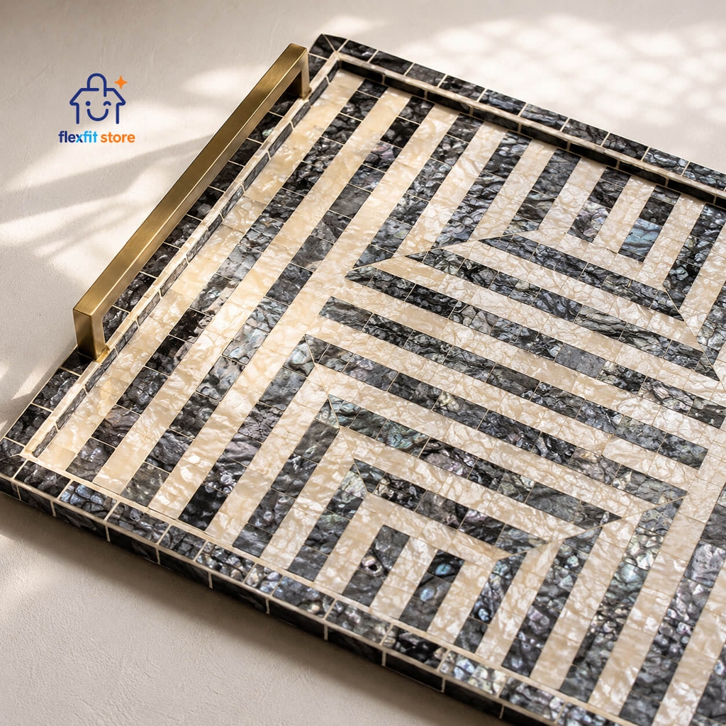 Khay Khảm Trai Thủ Công Việt Nam 35x35cm – Điểm Nhấn Sang Trọng Cho Không Gian Sống