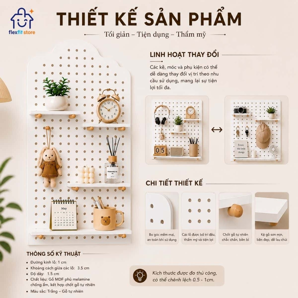 Bảng Pegboard treo tường|Tối ưu không gian, nâng tầm hiện đại