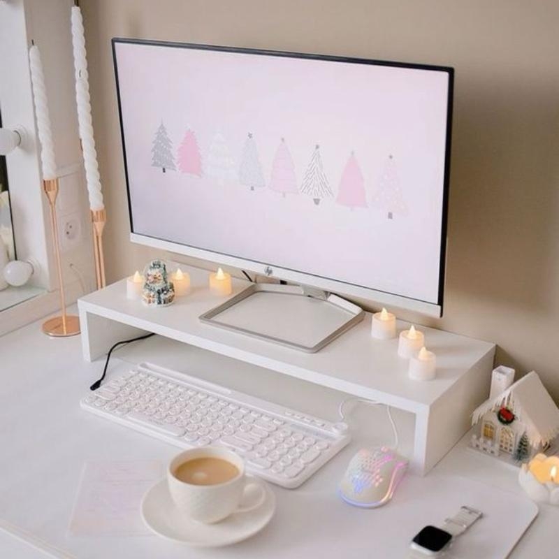 Kệ Kê Laptop, Kệ Màn Hình Máy Tính Để Bàn 2 Tầng Chống Gù Lưng