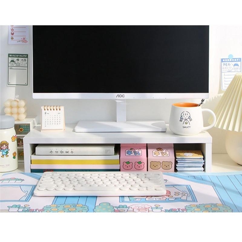 Kệ Kê Laptop, Kệ Màn Hình Máy Tính Để Bàn 2 Tầng Chống Gù Lưng