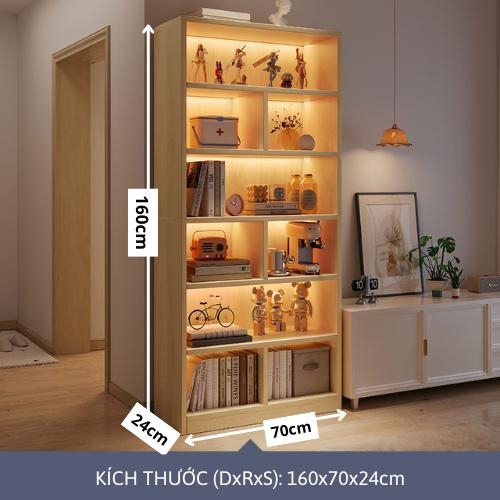 Tủ Để Đồ 6 Tầng Decor Đẹp, Tủ Sách, Giá Sách Gỗ, Kệ Sách Phong Cách Bắc Âu