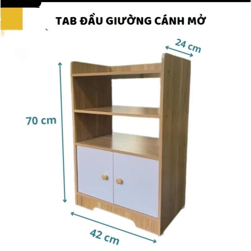 Kệ Để Đầu Giường 4 Tầng, Tủ Đầu Giường Cánh Mở