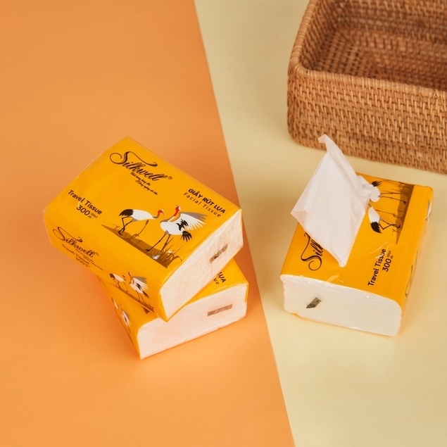 Giấy rút silkwell 100 tờ Sếu