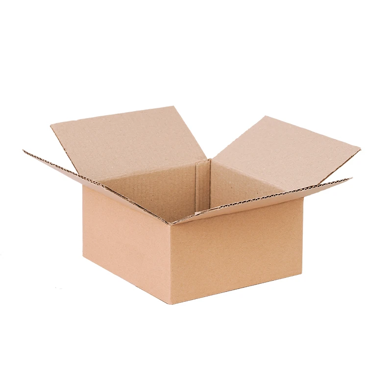 Hộp 20x20x10 cm - 3 lớp sóng B, mặt nâu, đáy mộc, nắp đối