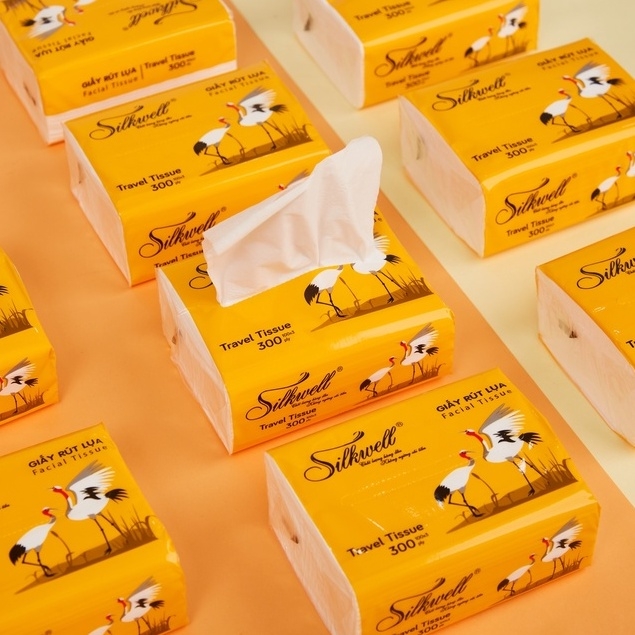 Giấy rút silkwell 100 tờ Sếu