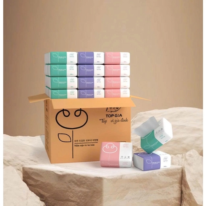 Giấy ăn 3 màu TOPGIA