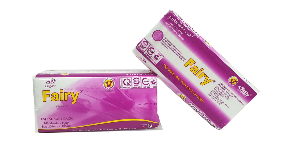 Giấy rút lụa Fairy 2 lớp x 560 tờ - 280 lần rút (36 gói/thùng)