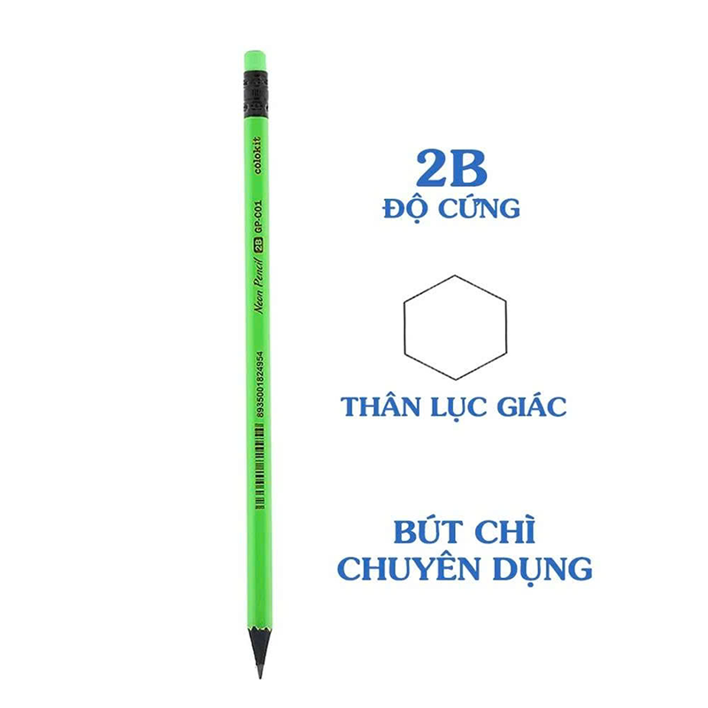 Bút chì gỗ GP-C01 hộp 5 - 2B