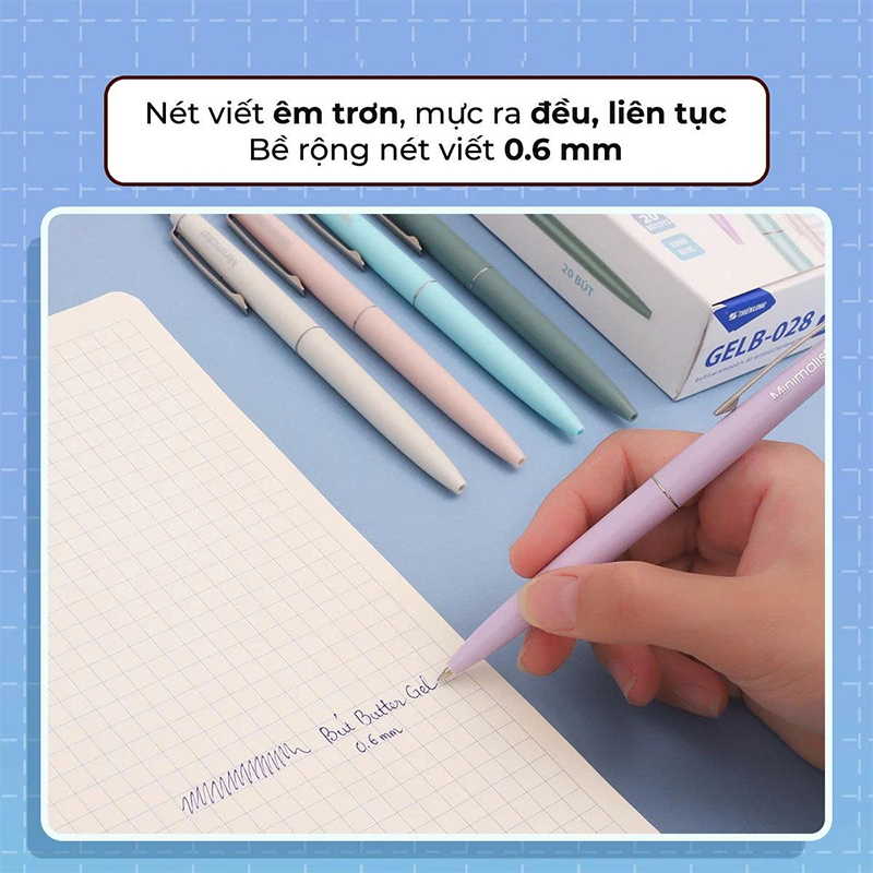 Bút gel bi GELB-028 hộp 20