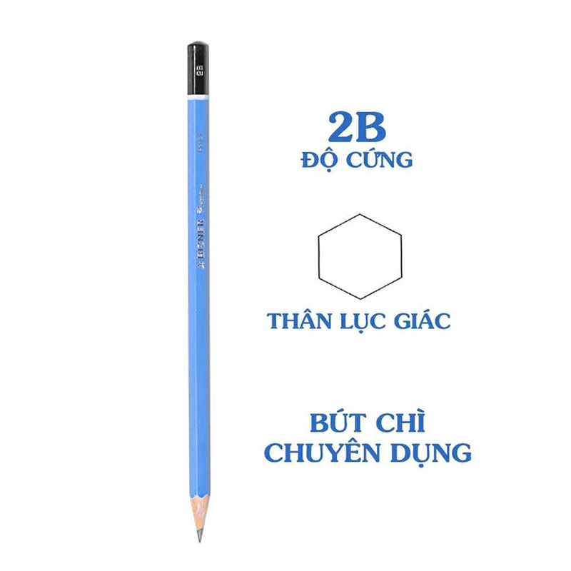 Bút chì gỗ Bizner BIZ-P02 hộp 10 - 2B