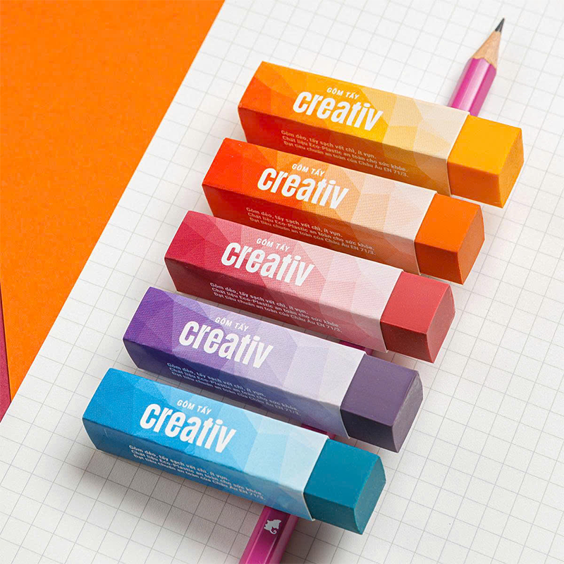 Gôm E-031 Creativ 5 màu hộp 30/1200