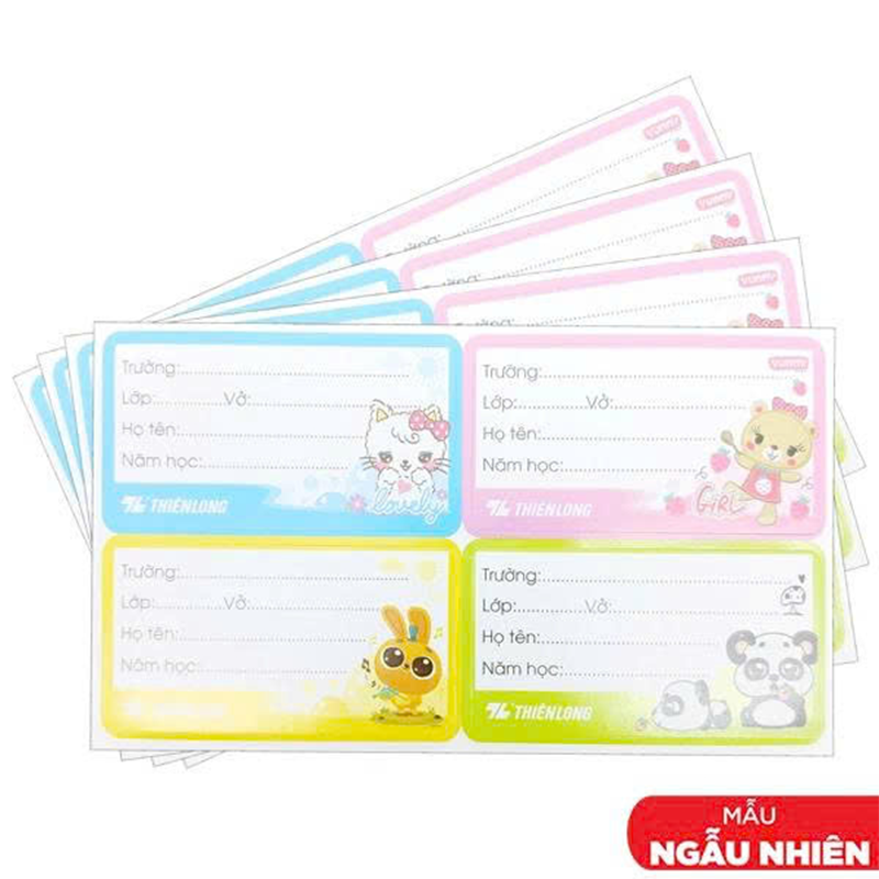 Nhãn vở TP-NBL02 (4 cái) xấp 4
