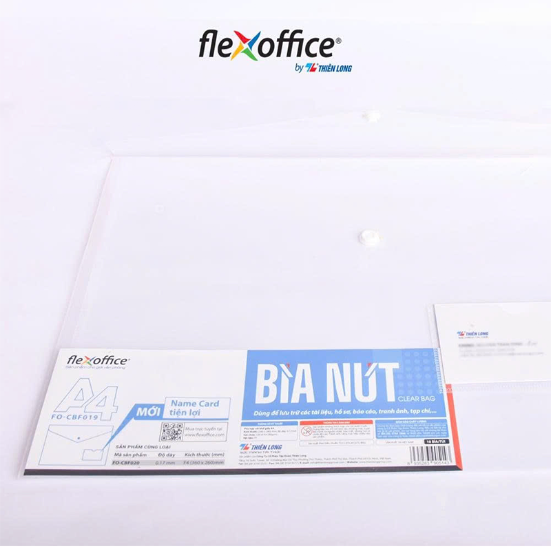Bìa nút name card F4 FO-CBF020 trong T10
