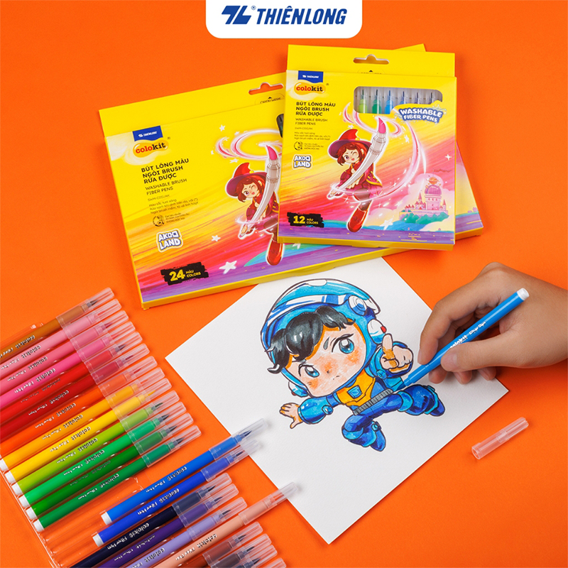 Bút lông màu rửa được SWM-C010/AK 12 màu