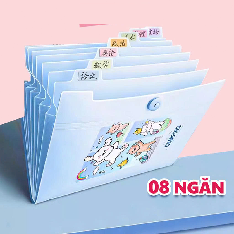 EF615_ Túi tài liệu cầm tay_8ngăn_màulẫn
