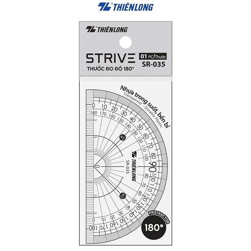 Thước đo độ 180 SR-035 Strive túi 1/200