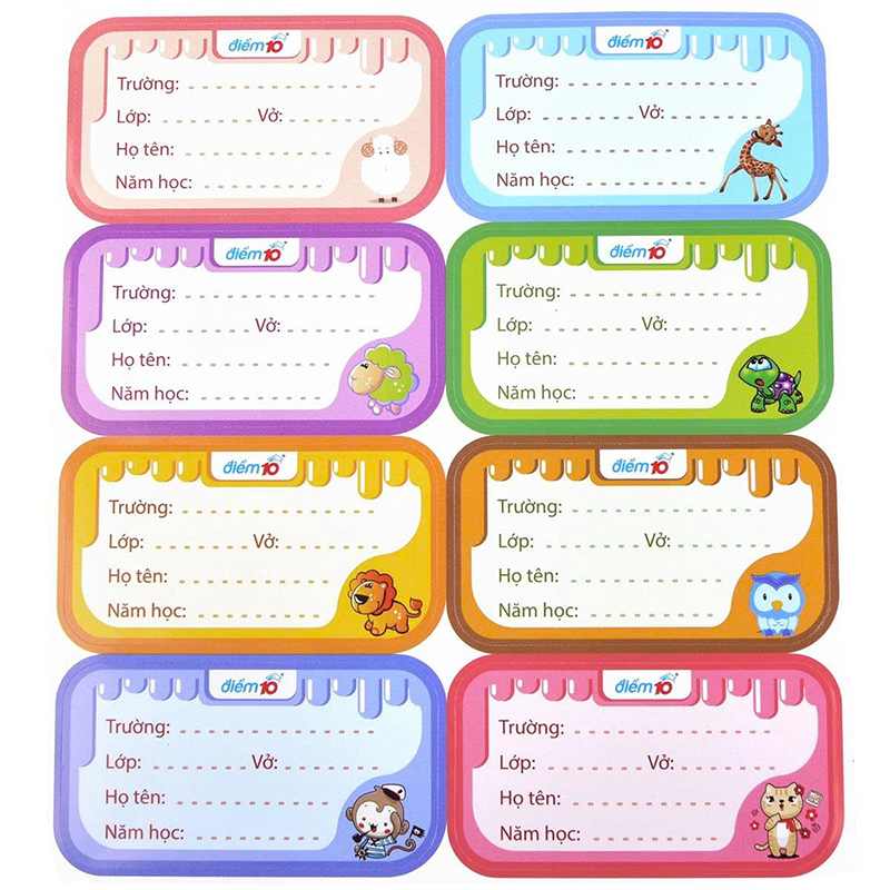 Nhãn vở TP-NBL03 (8 cái) xấp 5