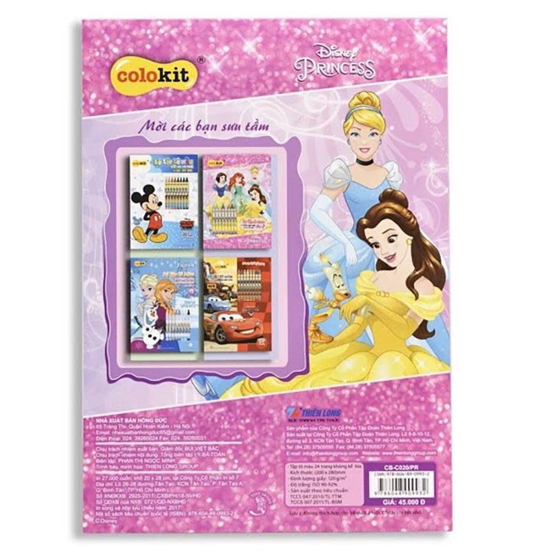 Bộ tập tô màu Princess CB-C020/PR